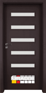 Интериорна врата от серия Gradde, модел Schwerin цвят Орех Рибейра