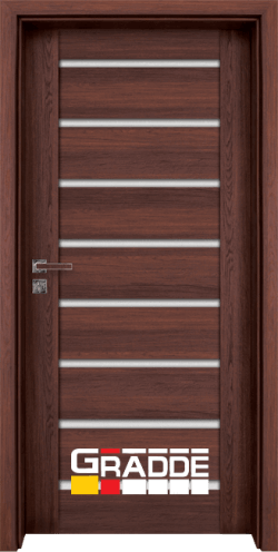 Интериорна врата Gradde Axel Glas, цвят Сибирска Лиственица