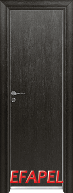 Алуминиева врата за баня в цвят Черна Мура, модел М-02 от серия Ефапел