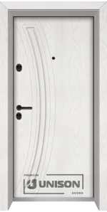 Входна врата Unison Optima 3012p, цвят Снежен бор