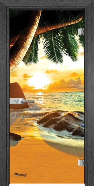 Стъклена врата Gama Print G 13-14, Сив кестен