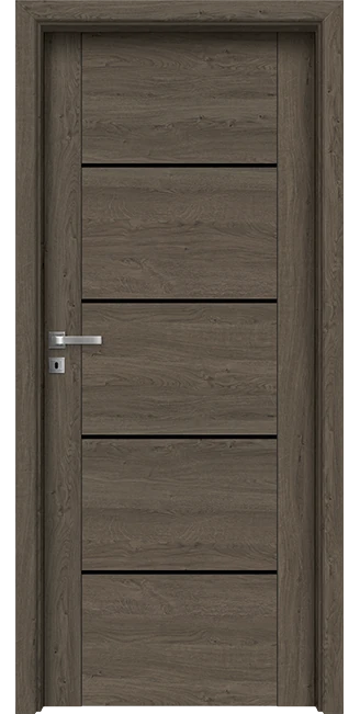 Интериорна врата Invado Aristo модел 5 Black Lacobel Ashy Oak