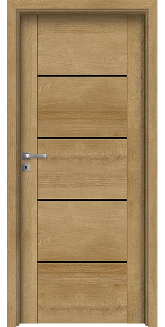 Интериорна врата Invado Aristo модел 5 Black Lacobel European Oak
