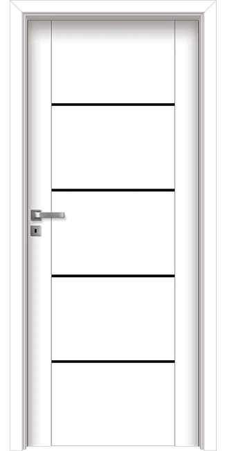 Интериорна врата Invado Aristo модел 5 Black Lacobel Lindo White
