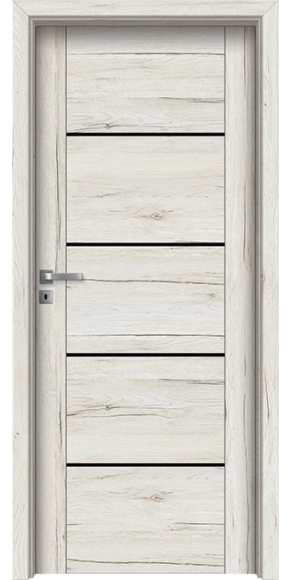 Интериорна врата Invado Aristo модел 5 Black Lacobel Snowy Oak
