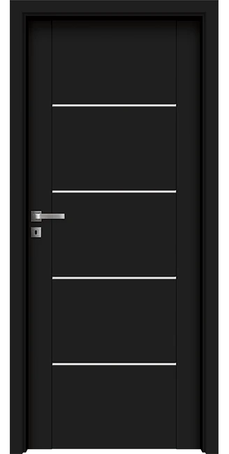 Интериорна врата Invado Aristo модел 5 Satinato Glass Pure Black
